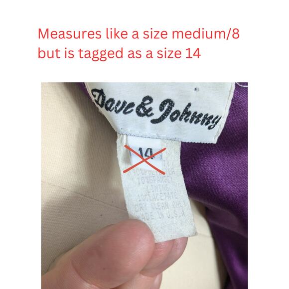 Vintage Dave Johnny Prom Dress Maxi Gown 90S Y2K Goth Crushed Velvet Blue M - Picture 11 of 12